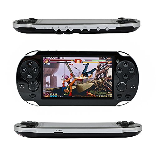 QUMOX Retro Handheld Game Console, Leezo 1PC Rechargeable 4.3inch 8GB Video Game Console Free 100 Games MP4 MP5 Players