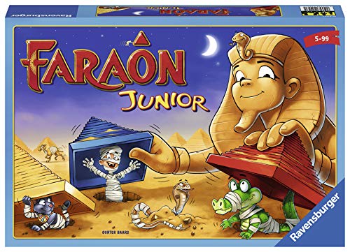 Ravensburger 21447 Faraon Junior, Juego Familiar, Edad Recomendada 5+, 2-4 Jugadores