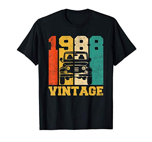 Regalos de 33 años Vintage Offroad 4x4 1988 33 cumpleaños Camiseta