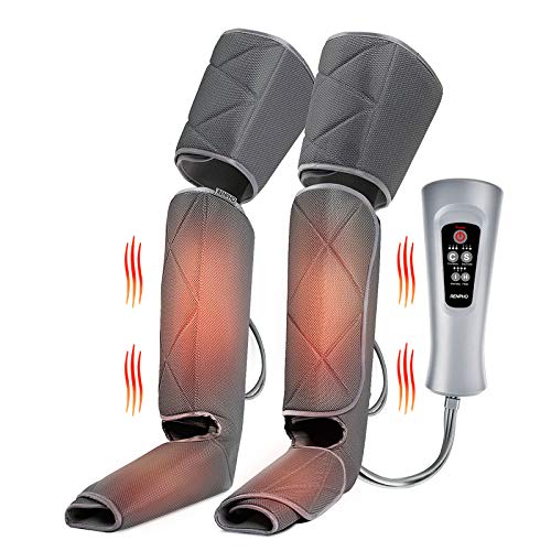 RENPHO Masajeador de piernas con calor, masaje de compresión para piernas, muslo y pantorrilla, diseño de envolturas ajustables, 3 modos 3 intensidades para relajar los músculos de las piernas RENPHO Masajeador de piernas con calor, masaje de compresión para piernas, muslo y pantorrilla, diseño de envolturas ajustables, 3 modos 3 intensidades para relajar los músculos de las piernas