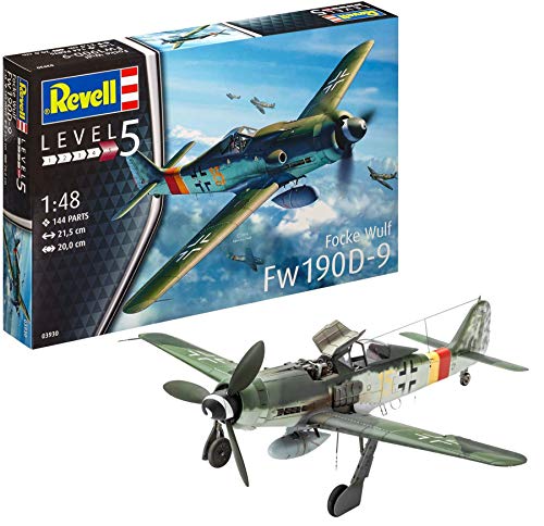 Revell Focke Wulf Fw190 D-9, Kit de Modelo, Escala 1: 48 (3930) (03930), 21,5 cm de Largo