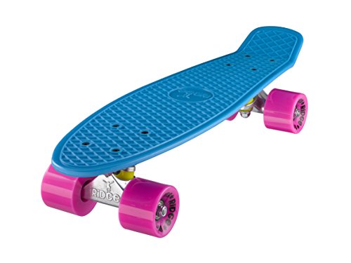 Ridge Retro 22 Skateboard, Unisex, Azul/Rosa, 58 cm