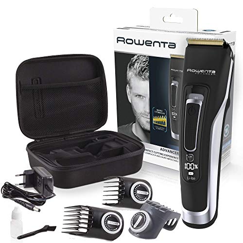 Rowenta Advancer TN5240 - Cortapelos Hombre con Cuchillas de Acero Inoxidable Revestimiento Titanio, Autonomía 120 min, Función Turbo y Neceser, Carga Rápida, LED Indicador de Batería Rowenta Advancer TN5240 - Cortapelos Hombre con Cuchillas de Acero Inoxidable Revestimiento Titanio, Autonomía 120 min, Función Turbo y Neceser, Carga Rápida, LED Indicador de Batería