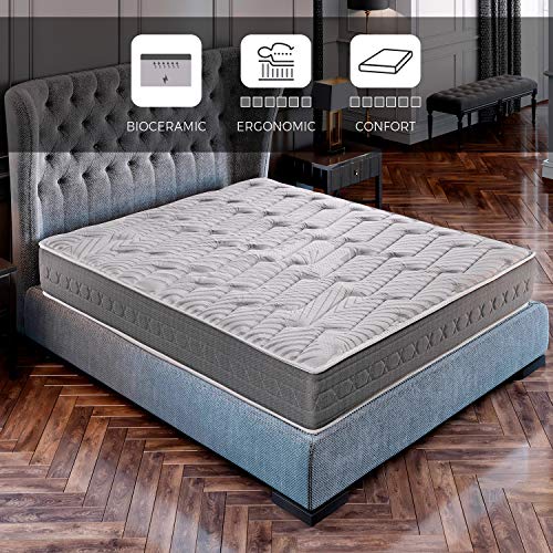 ROYAL SLEEP Colchón viscoelástico Carbono 150x190 firmeza Alta, Gama Alta, Efecto regenerador, Altura 25cm - Colchones Ceramic Plus ROYAL SLEEP Colchón viscoelástico Carbono 150x190 firmeza Alta, Gama Alta, Efecto regenerador, Altura 25cm - Colchones Ceramic Plus