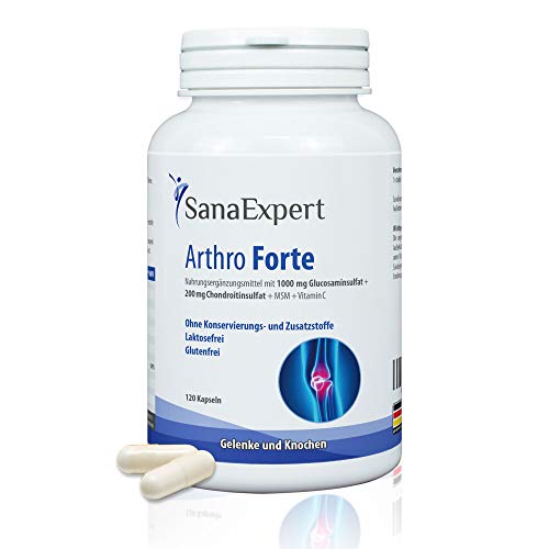 SanaExpert Arthro Forte, suplemento para cartílagos, articulaciones y huesos, 120 cápsulas