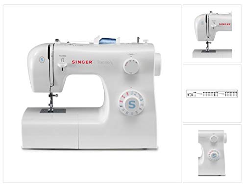 Singer 2259 Tradition - Máquina de coser mecánica, 19 puntadas, 120 V, color blanco