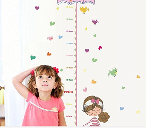 Skyllc® Preciosa niña del paraguas pegatinas altura Kinder ambiente decorativo de pared pegatinas de PVC de los niños