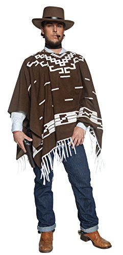 Smiffys Disfraz de pistolero errante del Oeste auténtico, con poncho, chaleco con camisa postiza y pañoleta para el cuello Smiffys Disfraz de pistolero errante del Oeste auténtico, con poncho, chaleco con camisa postiza y pañoleta para el cuello