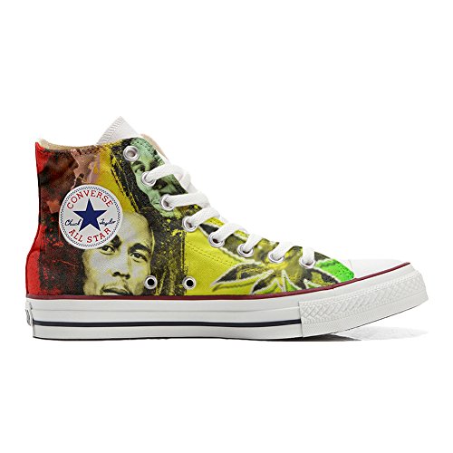 Sneakers Original American USA Customized - Zapatos Personalizados (Producto Artesano) con Bob Marley - TG37
