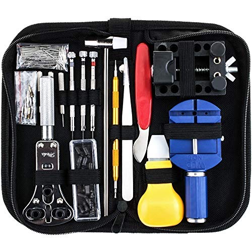 Sopoby - Profesional Kit de herramientas de reparación de reloj, reloj de nuevo titular de la caja del abrelatas Pin Link Removedor Spring Bar Reparación Kit de herramientas con el caso de transporte Sopoby - Profesional Kit de herramientas de reparación de reloj, reloj de nuevo titular de la caja del abrelatas Pin Link Removedor Spring Bar Reparación Kit de herramientas con el caso de transporte