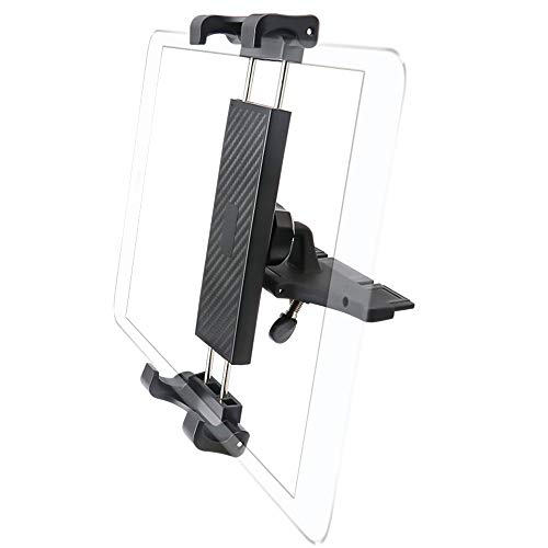 Soporte Tablet Coche CD Ranura, 360° Rotacion Cuxwill Universal Soporte Tablet Car CD Slot para iPad Pro 12.9 11 10.5 9.7, iPad Mini Air 5 4 3 2 1, Samsung Galaxy Tabs y más 7-12.9 pulgadas Tabletas