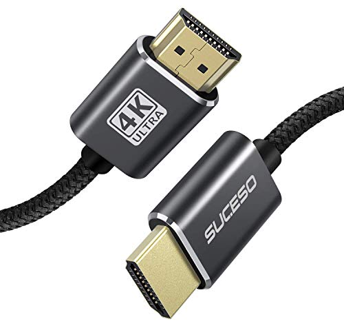 SUCESO Cable HDMI 4K Ultra HD 2M Cable HDMI 2.0 18Gbps de Alta Velocidad Trenzado de Nailon 4K@60Hz Soporta con Video 4K UHD 2160p,HD 1080p,3D,Ethernet,Xbox 360,BLU-Ray PS3 PS4 ARC HDCP 2.2-Gun Color