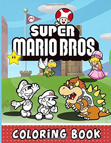 Super Mario Bros Coloring Book: Beautiful Simple Designs Super Mario Bros Coloring Books For Adults, Teenagers - (Gifted Adult Colouring Pages Fun)