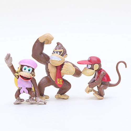 Super Mario Peluches 3pcs/Lote Super Mario Bros Figura Set Luigi Wario Waluigi Donkey Kong Toad Peach Mushroom Boo Figuras Juguetes