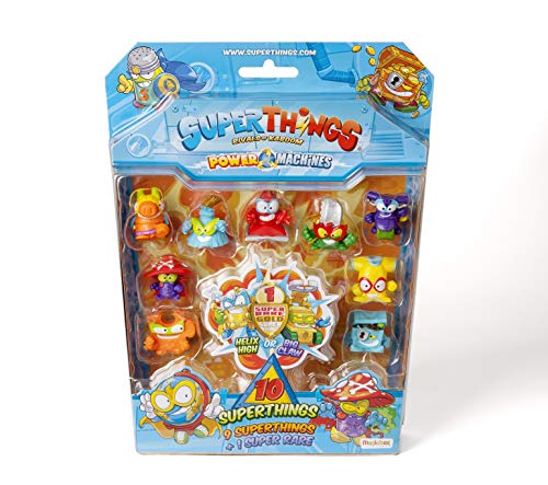 SuperThings - Power Machine - Blíster 10 Figuras, Contiene 9 SuperThings y 1 SuperThing Dorado