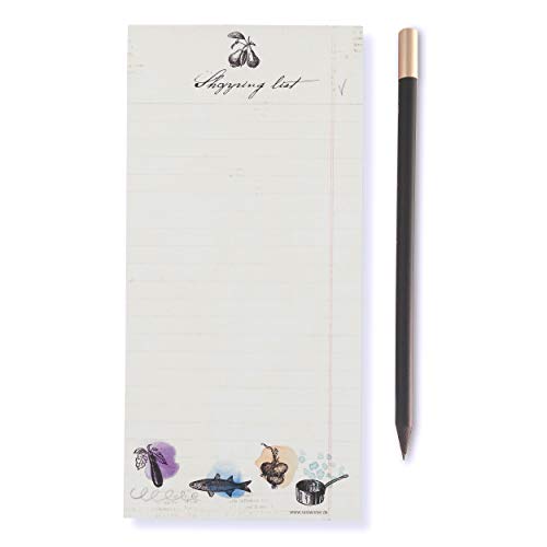 Susi Winter Design & Paper 18033 Shopping List - Bloc magnético con portaminas Susi Winter Design & Paper 18033 Shopping List - Bloc magnético con portaminas