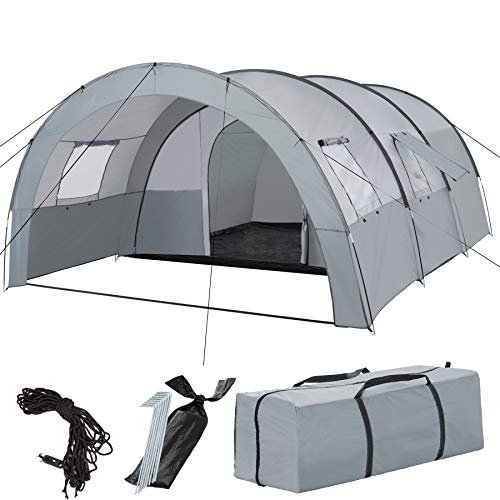 TecTake 403514 Tienda de campaña Familiar para 6 Personas, Tienda Grande para Camping Tipo túnel con mosquiteras en Las Ventanas TecTake 403514 Tienda de campaña Familiar para 6 Personas, Tienda Grande para Camping Tipo túnel con mosquiteras en Las Ventanas