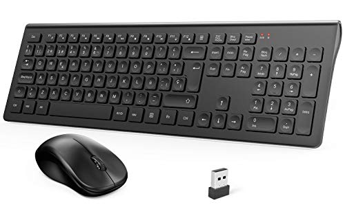 TedGem Teclado Raton, 2.4G Teclado y Raton Inalámbrico, Teclado USB Español Inalambrico, Combo Teclado Raton Inalambrico 2 en 1USB Receptor, Packs de Teclado y Ratón para PC/Laptops/Smart TV TedGem Teclado Raton, 2.4G Teclado y Raton Inalámbrico, Teclado USB Español Inalambrico, Combo Teclado Raton Inalambrico 2 en 1USB Receptor, Packs de Teclado y Ratón para PC/Laptops/Smart TV