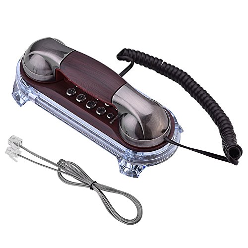 Teléfonos antiguos colgantes, teléfono fijo retro vintage con cable y tecnología de pulsador Anticuado llamador de pared / escritorio