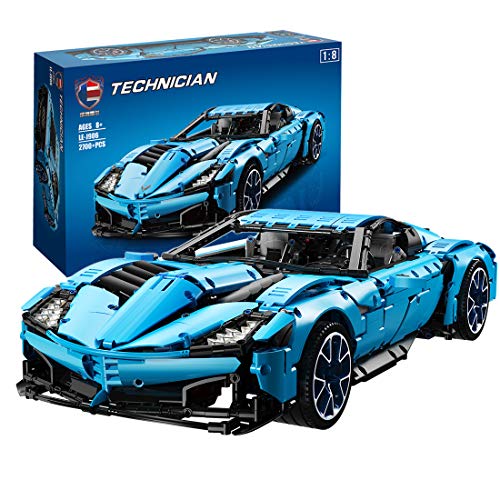 TETAKE Technik Auto - Kit de construcción para Chevrolet Corvette (escala 1:8, 2700 bloques)