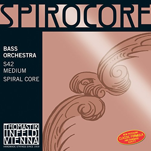 Thomastik Cuerdas para Contrabajo Spirocore alma en espiral afinación Orquesta juego 4/4 mediana hasta escala 1100 mm / 43.3"