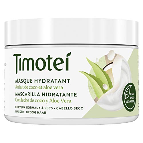 Timotei mascarilla hidratante para cabello seco con leche de coco y aloe vera con desenredantes de origen vegetal, 98% ingredientes de origen natural y sin siliconas 300ml Timotei mascarilla hidratante para cabello seco con leche de coco y aloe vera con desenredantes de origen vegetal, 98% ingredientes de origen natural y sin siliconas 300ml