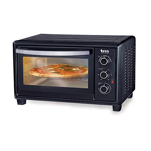 TM Electron TMPHO023 Horno de Convección de Sobremesa 23 litros, 1500W, 6 Modos de Cocina, Temperatura Ajustable hasta 230º, Especial para Pan, Pizza y Asar, 1500 W, Negro