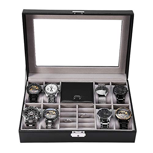 TMISHION 8+2 Caja para Relojes Anillo Estuche Joyero cuadrículas Caja para Almacenamiento Relojes Soporte Profesional Almacenamiento Organizador (8+2) TMISHION 8+2 Caja para Relojes Anillo Estuche Joyero cuadrículas Caja para Almacenamiento Relojes Soporte Profesional Almacenamiento Organizador (8+2)