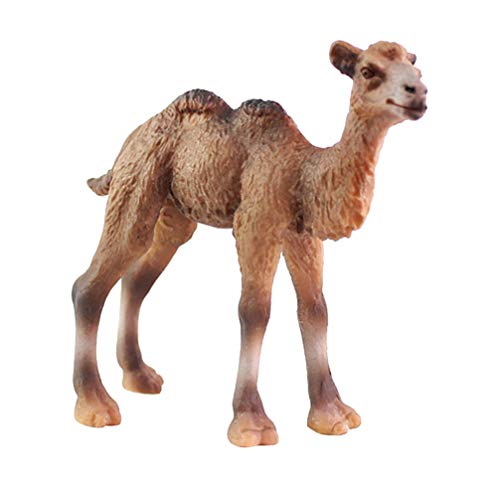TOYANDONA Animal figurilla Camello Animal Modelo Mesa Escritorio Ornamento Estatua colección Juguetes Regalo niños