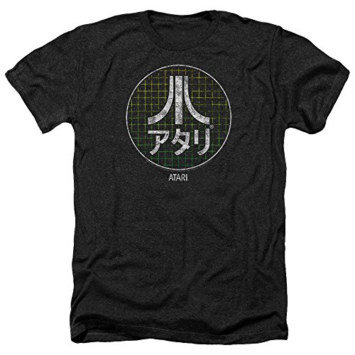 Trevco Atari/Japanese Grid - Camiseta de manga corta para hombre - Negro - Large Trevco Atari/Japanese Grid - Camiseta de manga corta para hombre - Negro - Large