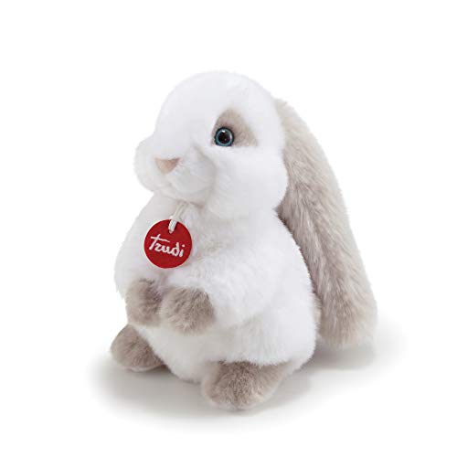 Trudi- Peluche conejo, Color blanco/gris (23704)