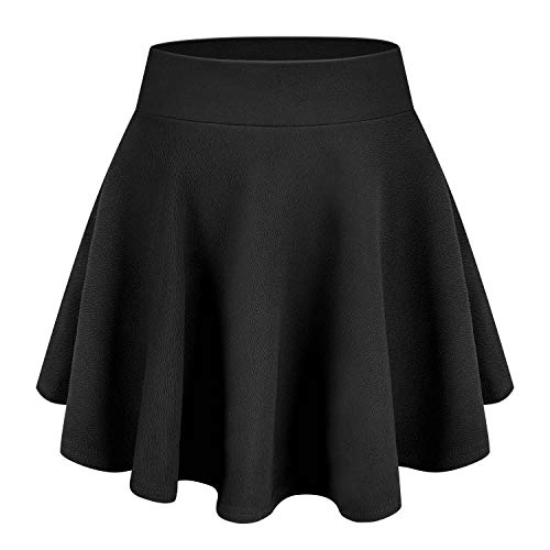 Tuopuda Falda Mini Skater Casual versátil elástica Acampanada versátil básica Falda Escolar Plisada Falda tutú para Mujeres niñas Tuopuda Falda Mini Skater Casual versátil elástica Acampanada versátil básica Falda Escolar Plisada Falda tutú para Mujeres niñas