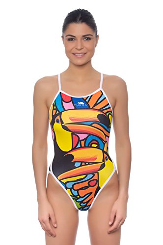 Turbo Power Tucan Bragas de Bikini, Multicolore, Large para Mujer Turbo Power Tucan Bragas de Bikini, Multicolore, Large para Mujer