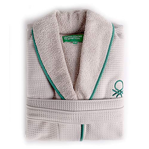 UNITED COLORS OF BENETTON. Albornoz m/l 360gsm Nido Abeja 100% algodón Beige Casa Benetton, Gris UNITED COLORS OF BENETTON. Albornoz m/l 360gsm Nido Abeja 100% algodón Beige Casa Benetton, Gris