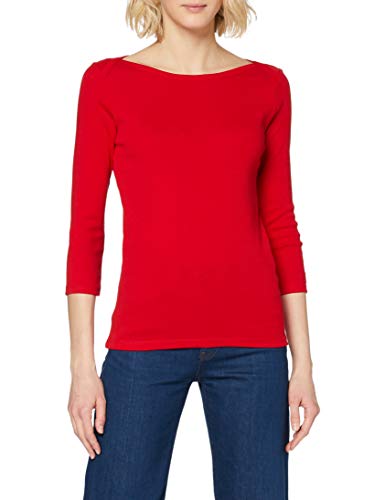 United Colors of Benetton Maglia M/l Camiseta de Tirantes, Rojo (Rosso 015), Large para Mujer