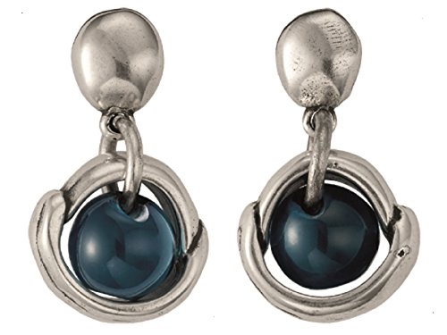 Uno De 50 Pendientes botón Mujer chapado en plata - PEN0296VDGMTL0U Uno De 50 Pendientes botón Mujer chapado en plata - PEN0296VDGMTL0U
