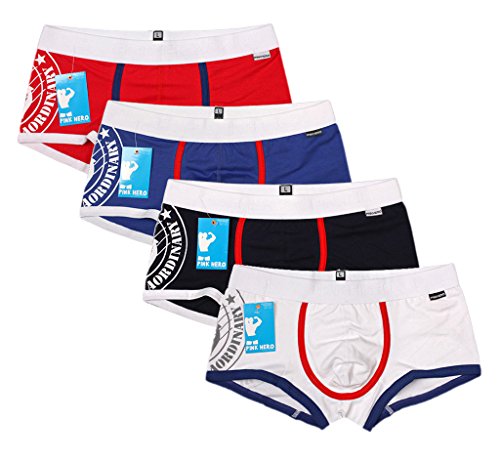 V-SOL Men Underwear Calzoncillos Slips Bóxer Briefs Para Hombre Algodón Forma U 4Piezas (XL) V-SOL Men Underwear Calzoncillos Slips Bóxer Briefs Para Hombre Algodón Forma U 4Piezas (XL)