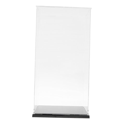 Vitrina de Exhibición Transparente con Base Negro Caja de Exposición para Figuras de Anime Figuritas Estatuas 3D - 19x15x37cm Vitrina de Exhibición Transparente con Base Negro Caja de Exposición para Figuras de Anime Figuritas Estatuas 3D - 19x15x37cm