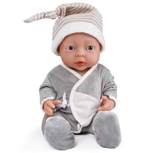 Vollence Muñeco bebé Reborn Realista de 40 cm. Libre de PVC. Muñeco bebé Realista con Cuerpo Completo Lleno de Silicona. Hecho a Mano. Muñeco de Silicona Suave y Natural con Ropa – Chico Vollence Muñeco bebé Reborn Realista de 40 cm. Libre de PVC. Muñeco bebé Realista con Cuerpo Completo Lleno de Silicona. Hecho a Mano. Muñeco de Silicona Suave y Natural con Ropa – Chico