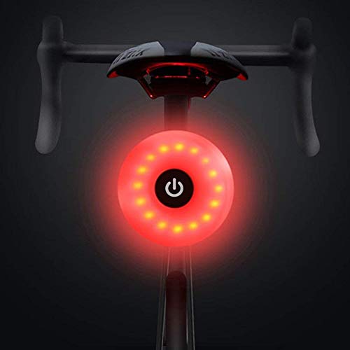 WASAGA Luz Trasera de Bicicleta, LED USB Recargable, Impermeable, Advertencia, 5 Modos, luz Trasera (Rojo) WASAGA Luz Trasera de Bicicleta, LED USB Recargable, Impermeable, Advertencia, 5 Modos, luz Trasera (Rojo)