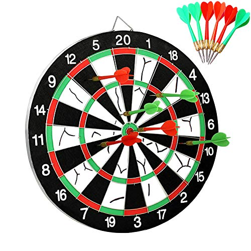 WELLXUNK® Juego de Diana de Dardos, Diana de Dardos Tablero Incluye 6 Dardos Tablero de Dardos de Doble Cara de relajación Simple, Doble Cara para Juegos de Entretenimiento de Ocio de KTV WELLXUNK® Juego de Diana de Dardos, Diana de Dardos Tablero Incluye 6 Dardos Tablero de Dardos de Doble Cara de relajación Simple, Doble Cara para Juegos de Entretenimiento de Ocio de KTV