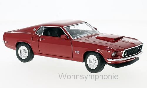 Welly Modelo a escala 1:24 Ford Mustang Boss 429, rojo, 1969 24067