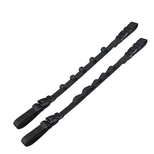 XCZGS 2 Pack de correas para caña de pescar para coche, soporte para caña de pescar de 35 a 44 pulgadas, fácil de instalar, correa de transporte de caña de pescar para SUV, vagones y furgonetas