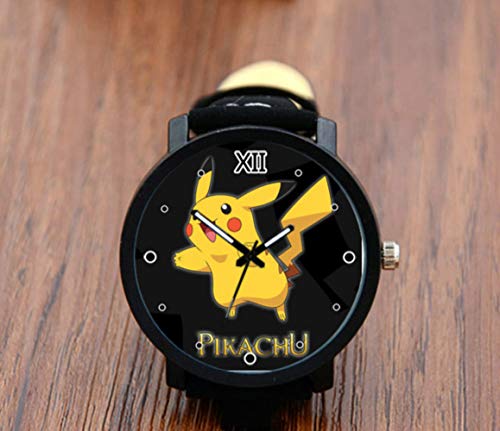 XINFAN Pikachu Reloj Versión Coreana del Reloj Grande De Los Hombres Pokemon con Los Mismos Regalos De Cumpleaños De Regalo De Estudiante Masculino Y Femenino.