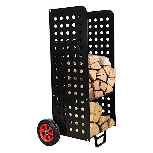 XXL Carretilla para la chimenea hierro Transporte de madera Tubo de acero XXL Carretilla para la chimenea hierro Transporte de madera Tubo de acero