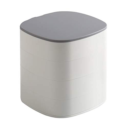 XYJNN Caja de Almacenamiento de Joyas - Caja de joyería Caja De Almacenamiento De Joyería, Caja De Almacenamiento De Joyería Pequeña para Mujer, Joyero De Viaje Giratorio De 4 Capas con Espejo XYJNN Caja de Almacenamiento de Joyas - Caja de joyería Caja De Almacenamiento De Joyería, Caja De Almacenamiento De Joyería Pequeña para Mujer, Joyero De Viaje Giratorio De 4 Capas con Espejo