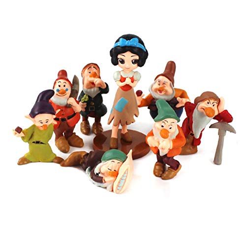 Yinyimei Figuras De Acción 8pcs / Lot de la Princesa Blancanieves y los enanitos de Juguete Figura Siete 4-8cm Mini Modelo de la muñeca de la Infancia