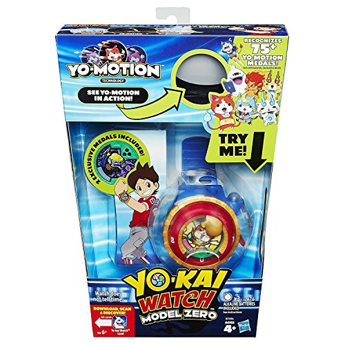 Yo-Kai B7496 - Reloj Modelo Zero - 2 medallas exclusivas Incluidas - Yo-Motion Technology Roleplay Scan Toy