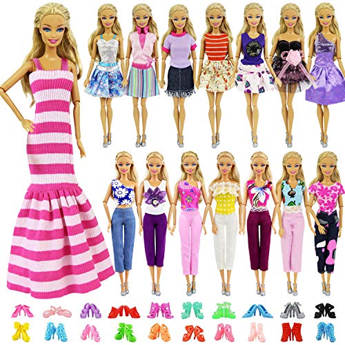 ZITA ELEMENT 10 Piezas Ropa y Zapatos para Muñeca - Muñecas Trajes Accesorios Disfraz 5 Piezas Ropa para 11,5 Pulgadas Fashionista Hecha a Mano y 5 Pares de Zapatos Regalo de Niña ZITA ELEMENT 10 Piezas Ropa y Zapatos para Muñeca - Muñecas Trajes Accesorios Disfraz 5 Piezas Ropa para 11,5 Pulgadas Fashionista Hecha a Mano y 5 Pares de Zapatos Regalo de Niña