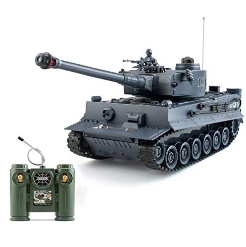 1/28 Eléctrico Tanque RC, 9 Canales Simulación Tank Juguete Modelo Teledirigido para Niños Regalo